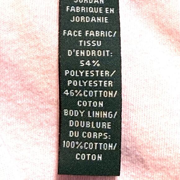 LRL Lauren Jeans Co Paisley Top Sz M Grown-up Pink Sheer Lined Green Label Beach - Picture 5 of 5